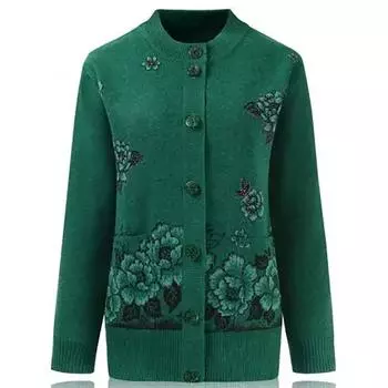 Женский свитер осенне-зимний вязаный большой размер пальто XL