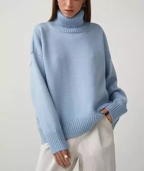 Женский свитер оверсайз, зеленый винтажный пуловер, джемпер, женский зимний толстый теплый вязаный свитер, мягкая белая водолазка для женщин S белый