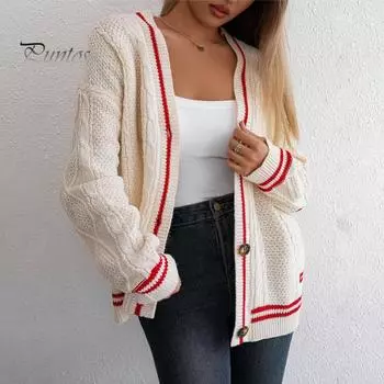 Женский свитер, пальто с V-образным вырезом, длинным рукавом, перекрученная текстура, трикотажное пальто в стиле пэчворк, однобортный свободный крой, эластичный свитер, верхняя одежда S серый