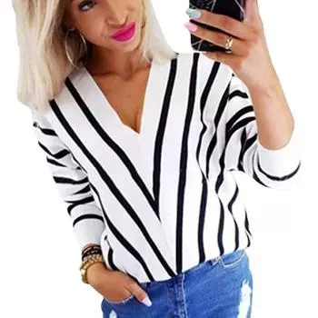 Женский свитер-пуловер с V-образным вырезом, свободного кроя, осень/зима S белый