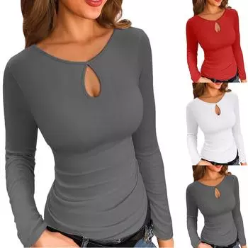 Женский свитер с цветными блоками и длинными рукавами, украшенный узором по верхнему краю L чёрный