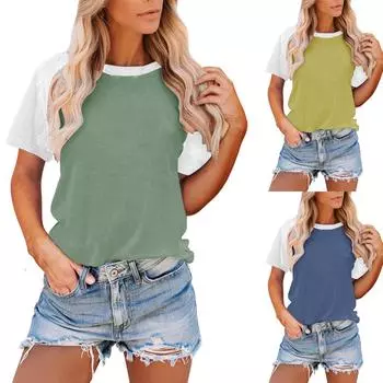 Женский свитер с цветными блоками и длинными рукавами, украшенный узором по верхнему краю L чёрный