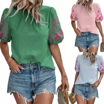 Женский свитер с цветными блоками и длинными рукавами, украшенный узором по верхнему краю L чёрный