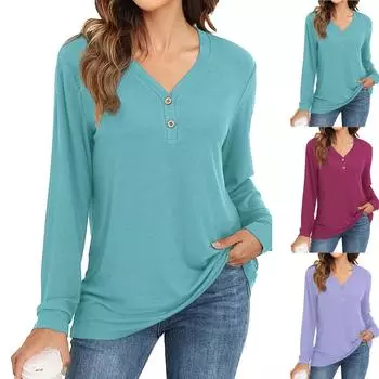 Женский свитер с цветными блоками и длинными рукавами, украшенный узором по верхнему краю M зелёный