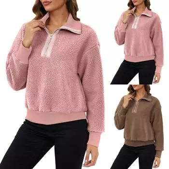 Женский свитер с цветными блоками и длинными рукавами, украшенный узором по верхнему краю L чёрный