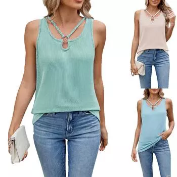 Женский свитер с цветными блоками и длинными рукавами, украшенный узором по верхнему краю L красный