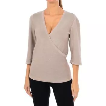 Женский свитер с длинными рукавами через плечо APUL01-A651 36 коричневый