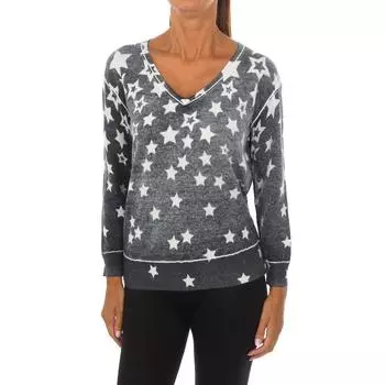 Женский свитер с длинными рукавами и V-образным вырезом 2702090B XL серый