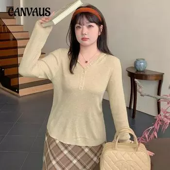 Женский свитер с капюшоном больших размеров, повседневный, осенний, свободный, вязаный свитер All In One XL чёрный