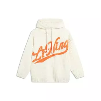Женский свитер с капюшоном и вышитой надписью Li Ning Off-White AMBT240-3 M