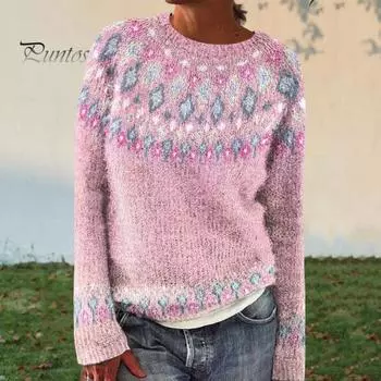 Женский свитер с круглым вырезом и длинным рукавом с 3D-цифровым принтом, трикотажные топы свободного кроя, повседневная трикотажная одежда для работы и вечеринок XL белый