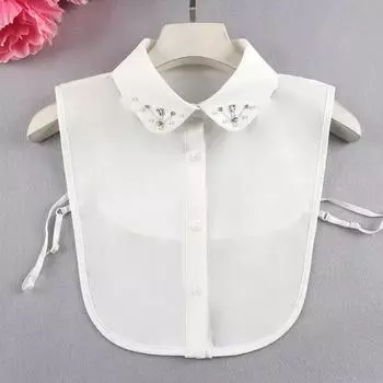 Женский свитер с лацканами, ложный воротник, осень-зима, полурубашка, съемный воротник, женская белая рубашка, лацкан, блузка, топы, ложный воротник