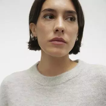 Женский свитер с пышными рукавами VERO MODA XS светло-серый