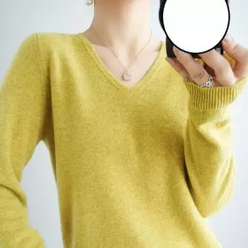 Женский свитер с v-образным вырезом, весенне-осенний трикотаж, тонкий теплый свитер с длинными рукавами, пуловеры, женские базовые джемперы, трикотажная нижняя рубашка XXXL белый
