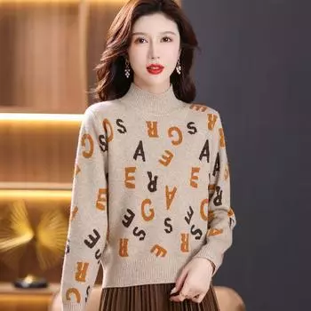 Женский свитер с заниженной линией плеч в стиле колор-блок, повседневный свитер с длинным рукавом для осени и зимы S