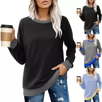 Женский свитер в полоску осень-зима с длинным рукавом и открытыми плечами, свободный трикотажный пуловер L бежевый