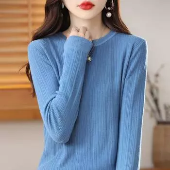 Женский свитер, зимний мягкий теплый шерстяной свитер, вязаный пуловер, осенний женский джемпер, вязаный топ 2XL чёрный