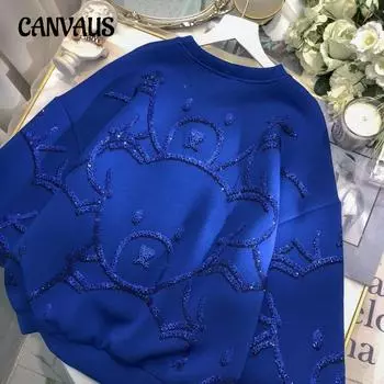 Женский свитшот больших размеров на весну и осень Drill Mirad Wear, топ с длинными рукавами