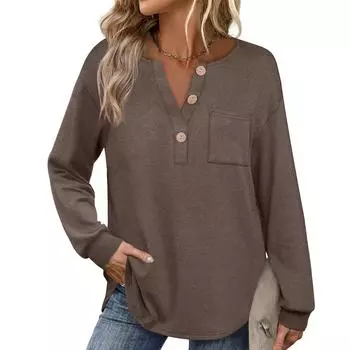 Женский свитшот Оверсайз Повседневный Свободный Пуловер Топ L