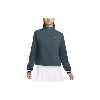 Женский свитшот с длинными рукавами и воротником-стойкой Nike Dri-Fit Heritage, темно-зеленый FB4152-328 L