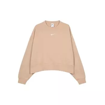 Женский свитшот с круглым вырезом и вышитым логотипом Nike, горчичный DJ7666-200 XL