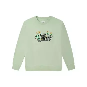 Женский свитшот с круглым вырезом и вышивкой логотипа Vans, зеленый VN0A7Q1JYSJ XL