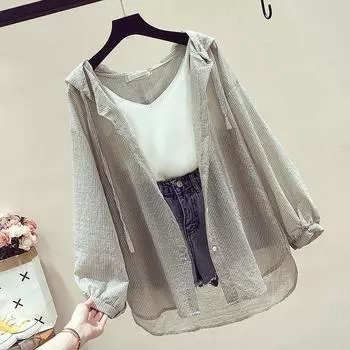 Женский свободный кардиган средней длины с длинными рукавами и капюшоном, пляжный кардиган XXXL синий