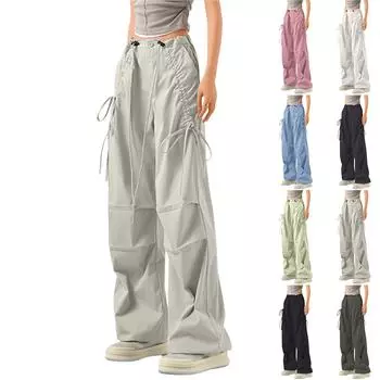 Женский свободный комбинезон с регулируемой талией, удлиненные повседневные брюки L
