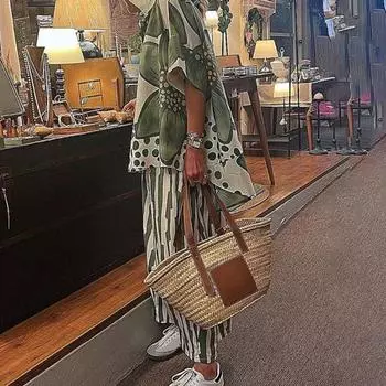 Женский свободный комплект из двух частей с цветочным принтом, топ с коротким рукавом и лацканами, широкий S красный