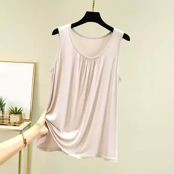 Женский свободный повседневный и удобный летний внутренний длинный однотонный базовый жилет M