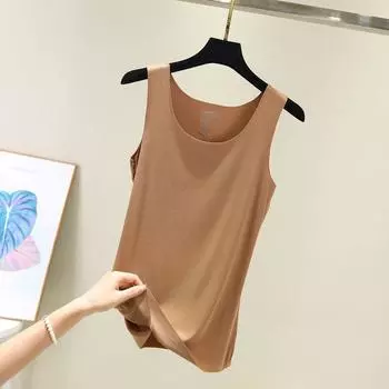 Женский свободный повседневный летний жилет произвольного кроя с маской для лица, эластичная однотонная рубашка XXL хаки