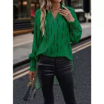 Женский свободный повседневный смокинг в полоску с длинным рукавом рубашка топ S чёрный