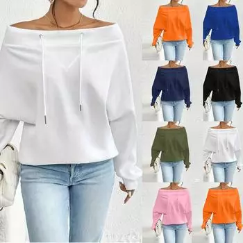 Женский свободный повседневный топ с завязками на плечах и вырезом горловины XXXXL тёмно-синий