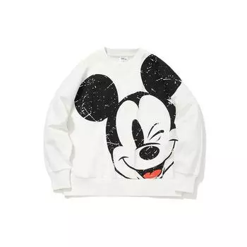 Женский свободный пуловер Li-Ning X Disney, топы молочно-белого цвета AWDQC28-1 XL