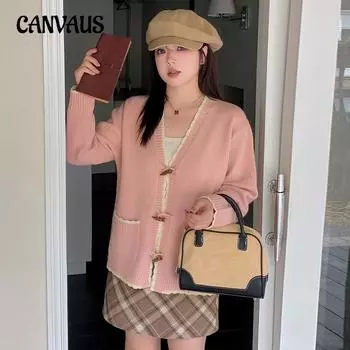 Женский свободный свитер больших размеров с широкими бретелями и всеми оттенками мясной вязки XL чёрный