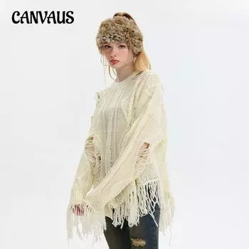 Женский свободный свитер с полыми отверстиями, длинный рукав, ленивый ветер, трикотаж для пары S зелёный