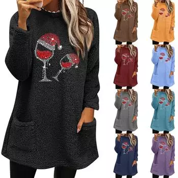 Женский свободный топ с круглым вырезом и длинными рукавами, ажурной спинкой XXXL