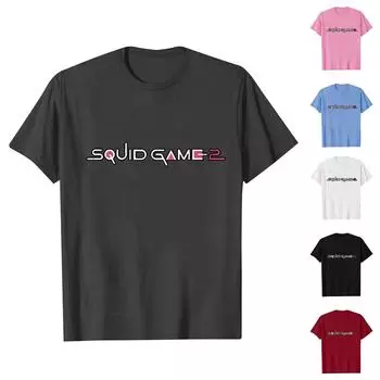 Женский свободный универсальный свитер с круглым вырезом и короткими рукавами с принтом букв L чёрный