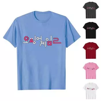 Женский свободный универсальный свитер с круглым вырезом и короткими рукавами с принтом букв L чёрный