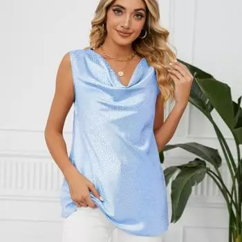 Женский свободный жилет без рукавов с однотонным ворсовым воротником на весну и лето S белый