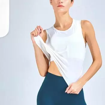 Женский свободный жилет для йоги, Love Sleeveless Sports Cover, удобный спортивный жилет S