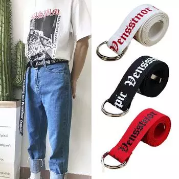 Женский тайский принт D-образное кольцо мужской холщовый ремень с двойной пряжкой нейлоновый пояс унисекс ремень красный