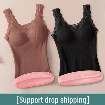 Женский теплый кружевной жилет-комбинезон Bear Fairy One size чёрный