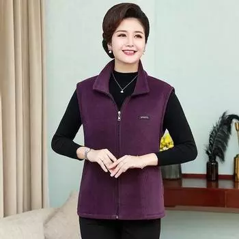 Женский теплый жилет без рукавов на весну и осень, однотонные облегающие удобные топы 4XL