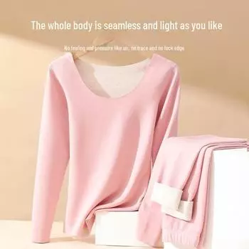 Женский термокостюм из немецкого бархата с высокой эластичностью - двухсторонний обогрев из кашемира и шелка, осенняя одежда и брюки M кофейный/фиолетовый