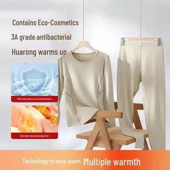 Женский термопижамный комплект из немецкого бархата - круглый вырез, утепленный, осенне-зимняя одежда L зеленые хаки