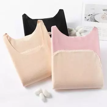 Женский терможилет, бесшовный плюшевый топ с теплыми нашивками на животе и спине, осенне-зимняя безрукавка из бархата для спальни и дома 3XL