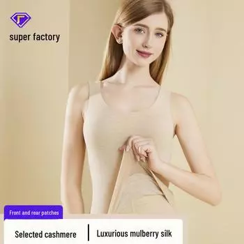 Женский терможилет - новый стиль, бесшовный внутренний слой из бархата с немецкой смесью бархата и кашемира XXXL