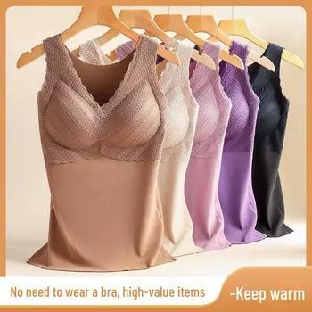 Женский терможилет Pro-Oxygen 33: Немецкий бархат, толстый, теплый, нагрудные накладки, бесшовный, устойчивый к холоду L size (80-100 catties)