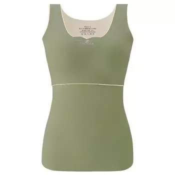 Женский терможилет с нагрудными накладками - немецкий бархат, плюс бархат, утолщенный зимний топ с низким воротником L [40-50 kg]